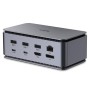Docking station Lindy, interfete: USB-C la 6x USB-A/ 1x USB-C/1x RJ45/ 1x DisplayPort/1x HDMI/ 1x SD & 1x Micro SD/ 1x 3,5 mm/ 1